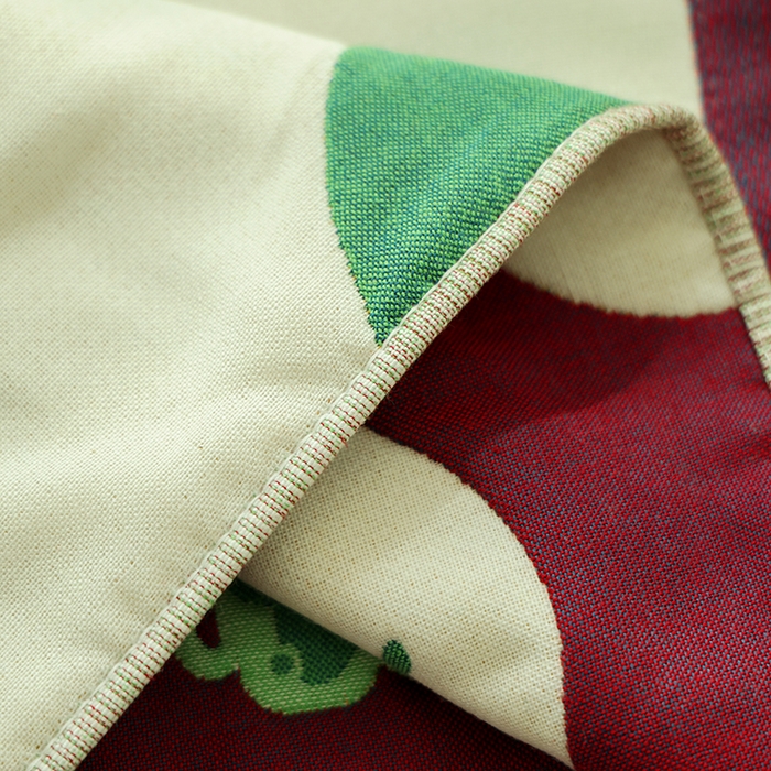 91家纺网 家纺一手货源 找家纺 朴尔家纺-毛巾被2025新款全棉加厚八层纱布大版花萌宠絮花系列枕巾 圈圈狗52*78一对