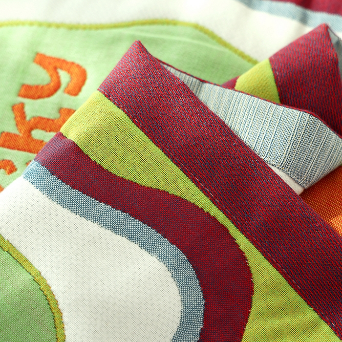 91家纺网 家纺一手货源 找家纺 朴尔家纺-毛巾被2025新款全棉加厚八层纱布大版花萌宠絮花系列枕巾 盛开好运52*78一对