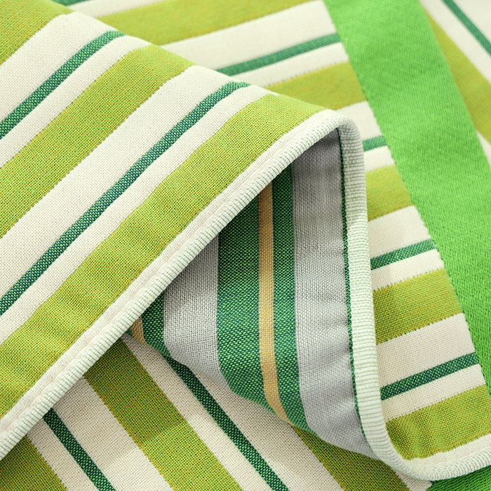 91家纺网 家纺一手货源 找家纺 朴尔家纺-毛巾被2025新款全棉加厚八层纱布大版花萌宠絮花系列枕巾 条纹狗狗52*78一对