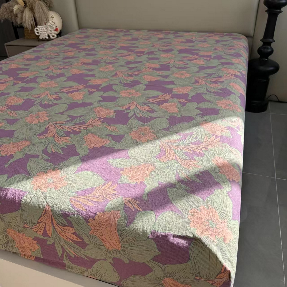 91家纺网 家纺一手货源 找家纺 （总）禧多家纺 2025新款双层纱床笠三件套