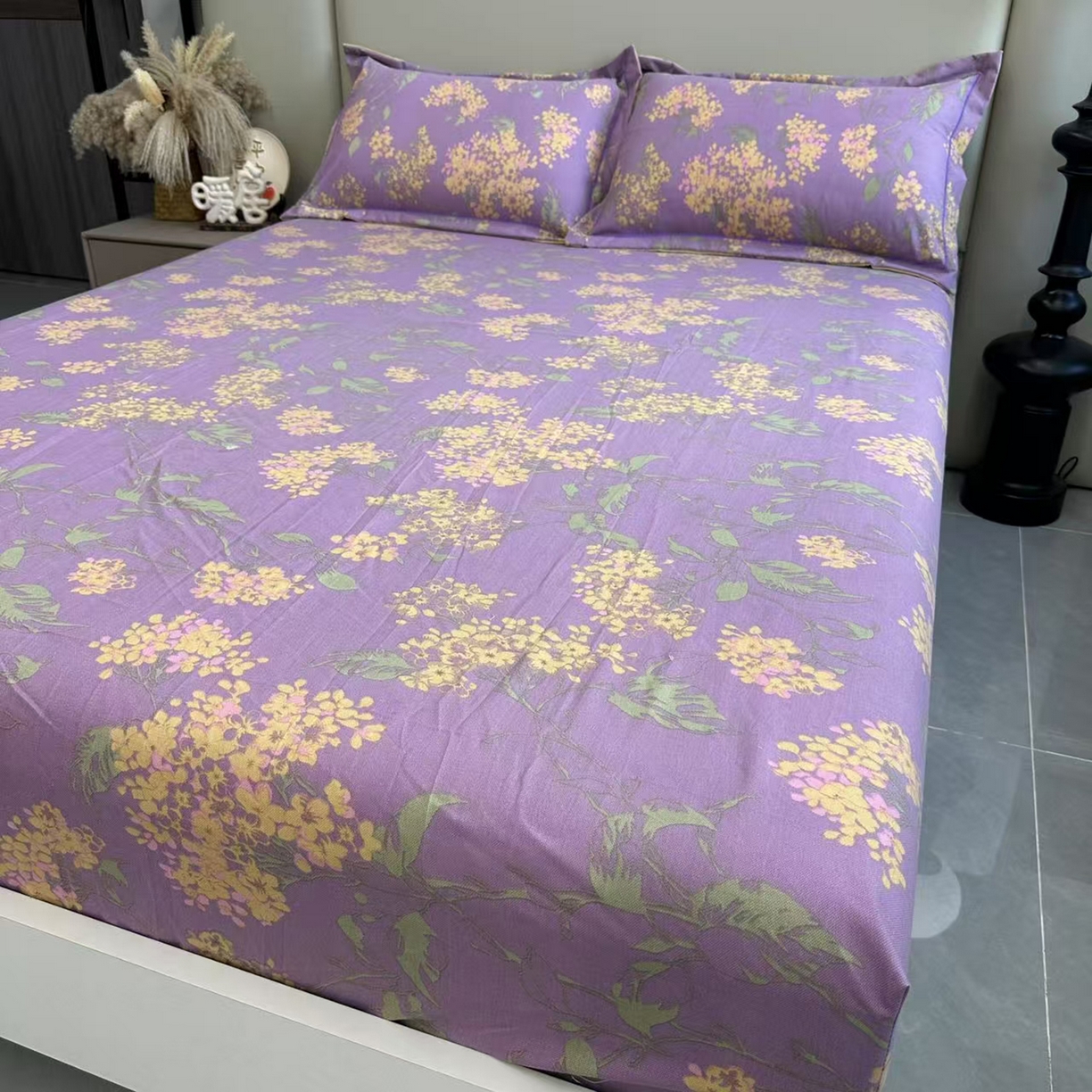 91家纺网 家纺一手货源 找家纺 （总）禧多家纺 2025新款双层纱床笠三件套