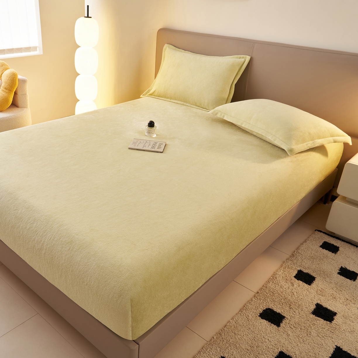 91家纺网 家纺一手货源 找家纺 （总）简爱 2025新款纯色牛奶绒单床笠