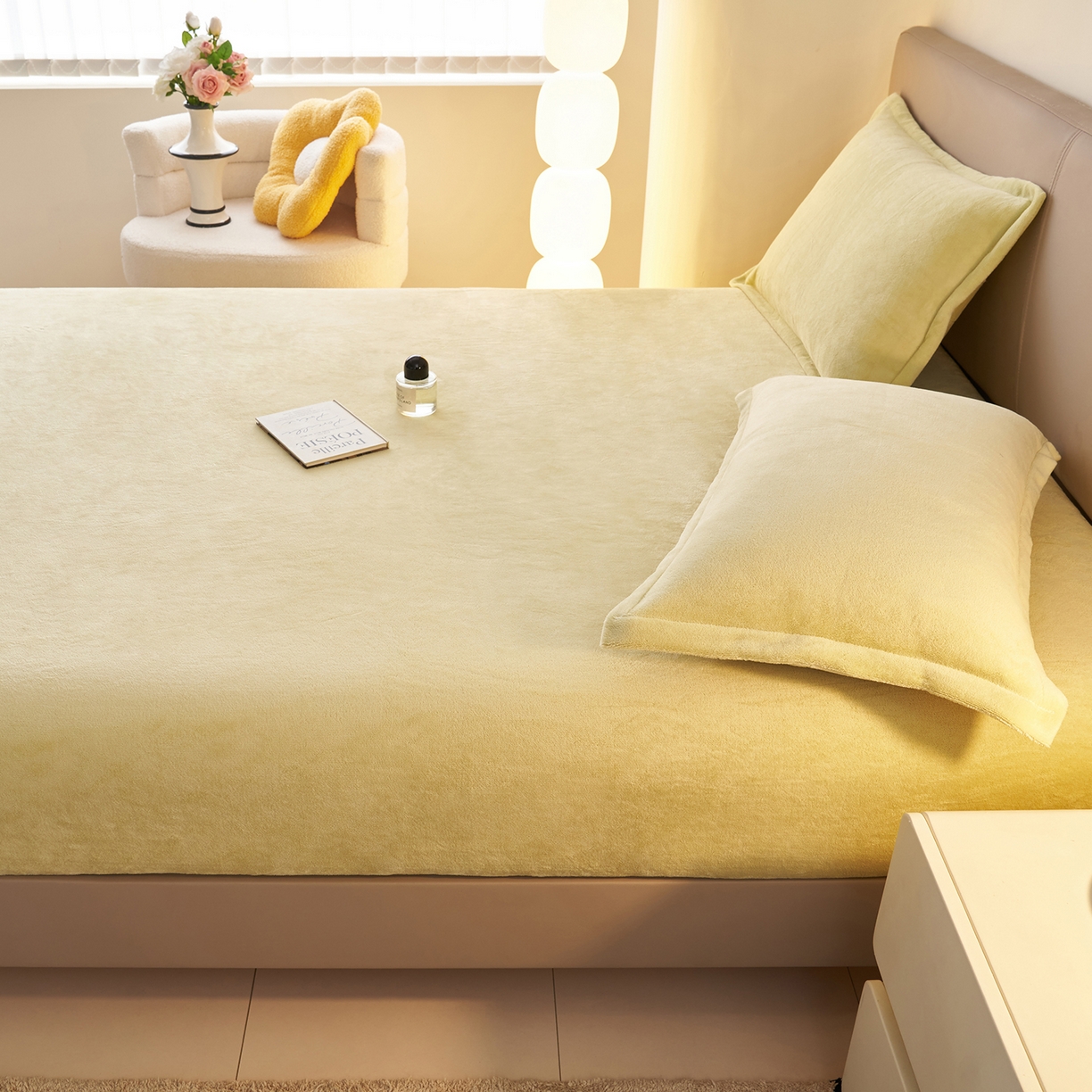 91家纺网 家纺一手货源 找家纺 （总）简爱 2025新款纯色牛奶绒单床笠