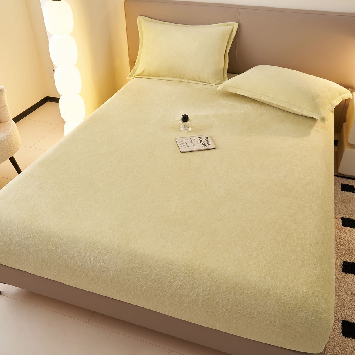 91家纺网 家纺一手货源 找家纺 （总）简爱 2025新款纯色牛奶绒单床笠