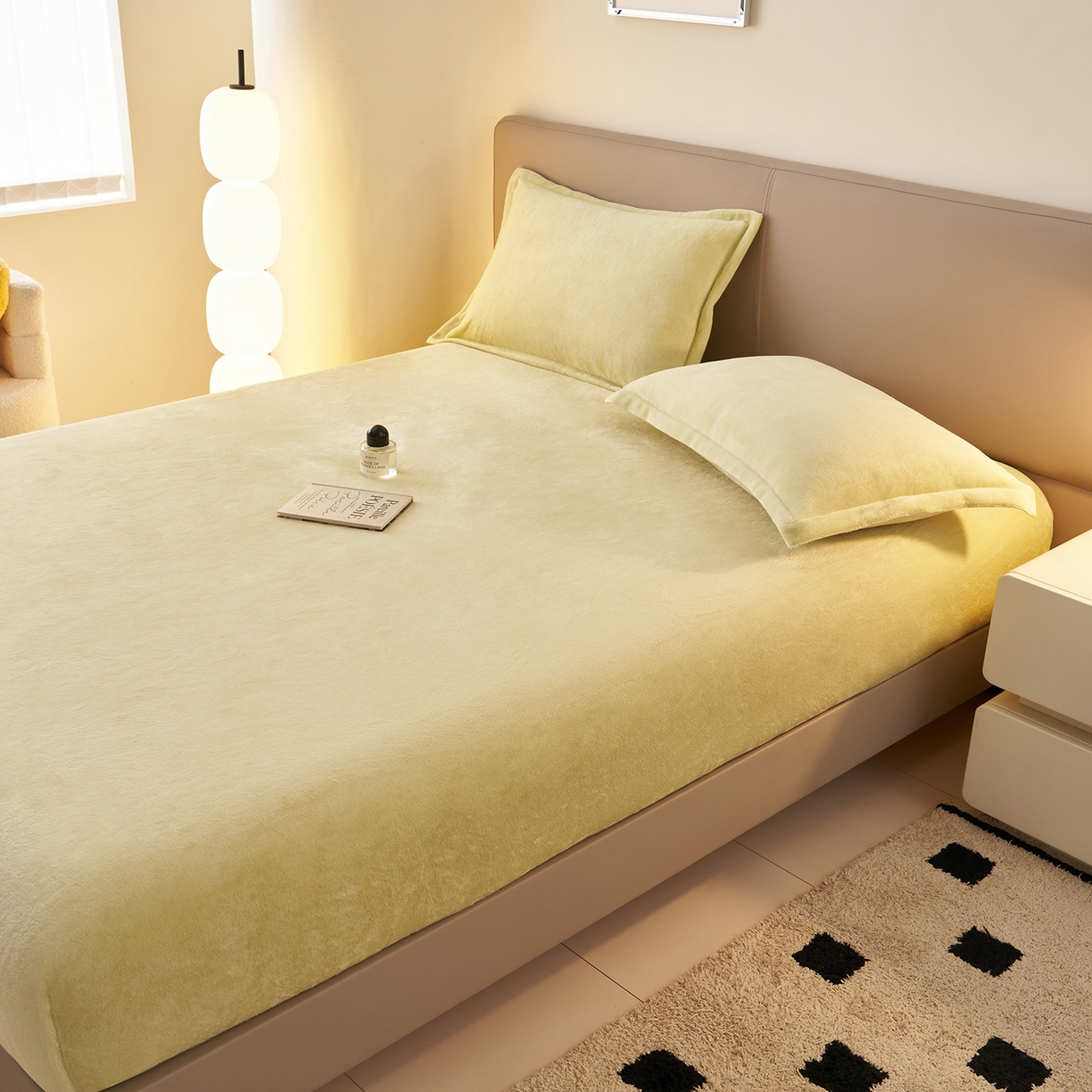 91家纺网 家纺一手货源 找家纺 （总）简爱 2025新款纯色牛奶绒单床笠