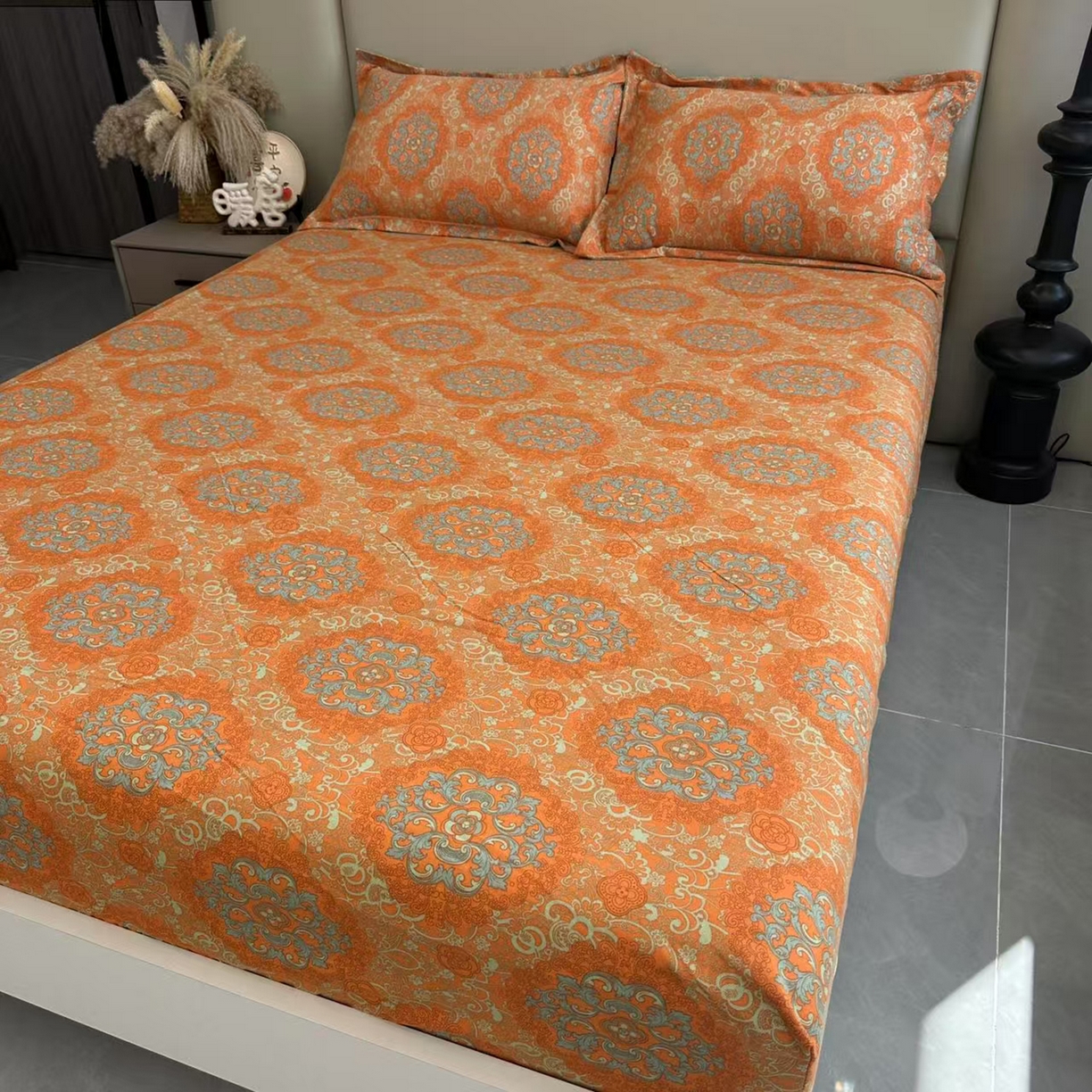 禧多家纺 2025新款双层纱床笠三件套 梵客