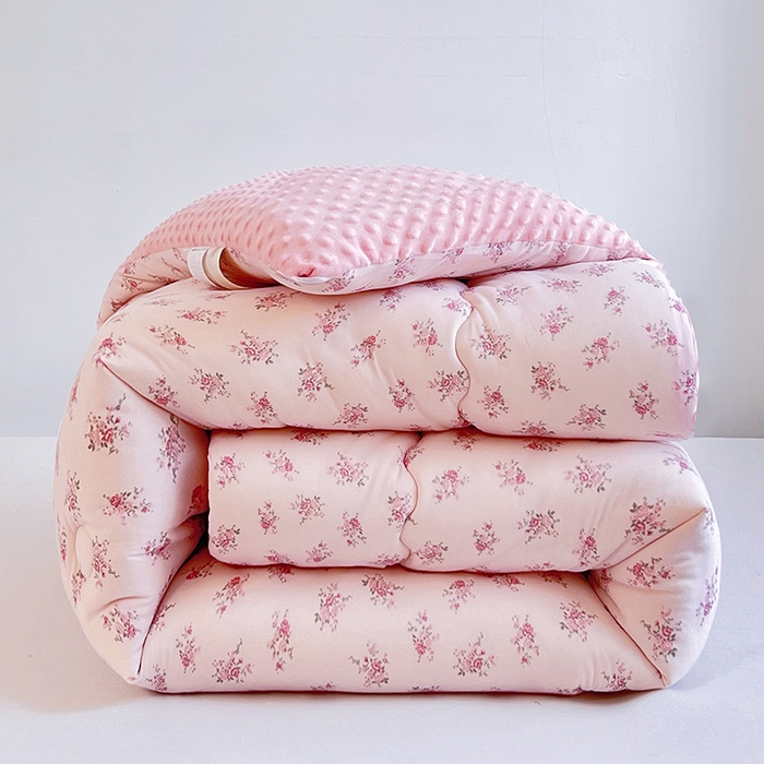 91家纺网 家纺一手货源 找家纺 （总）天瑜家纺 2025新款针织棉豆豆绒大豆被冬被被子被芯