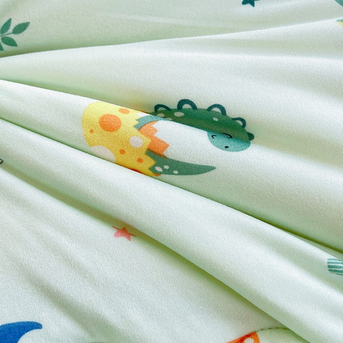 91家纺网 家纺一手货源 找家纺 天瑜家纺 2025新款针织棉豆豆绒大豆被冬被被子被芯 恐龙乐园绿