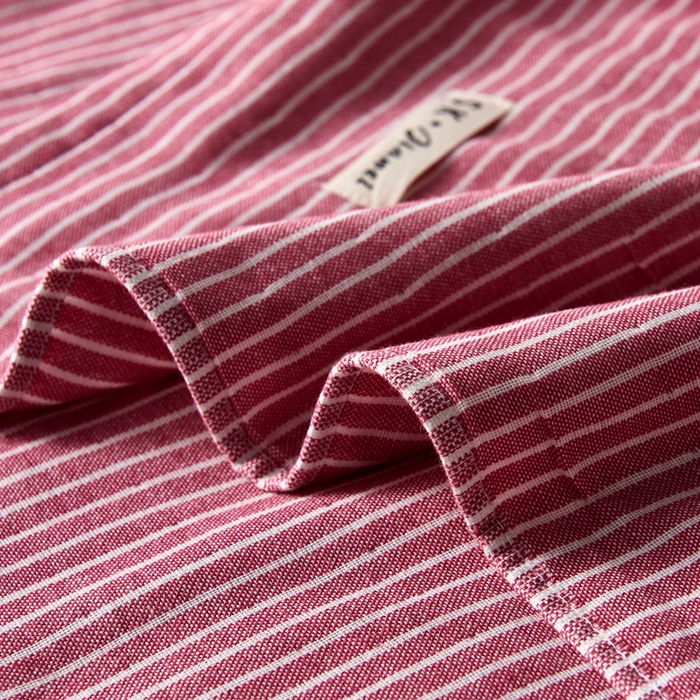 91家纺网 家纺一手货源 找家纺 （总）朴尔家纺-毛巾被2025新款日式简约条纹全棉三层纱布枕巾