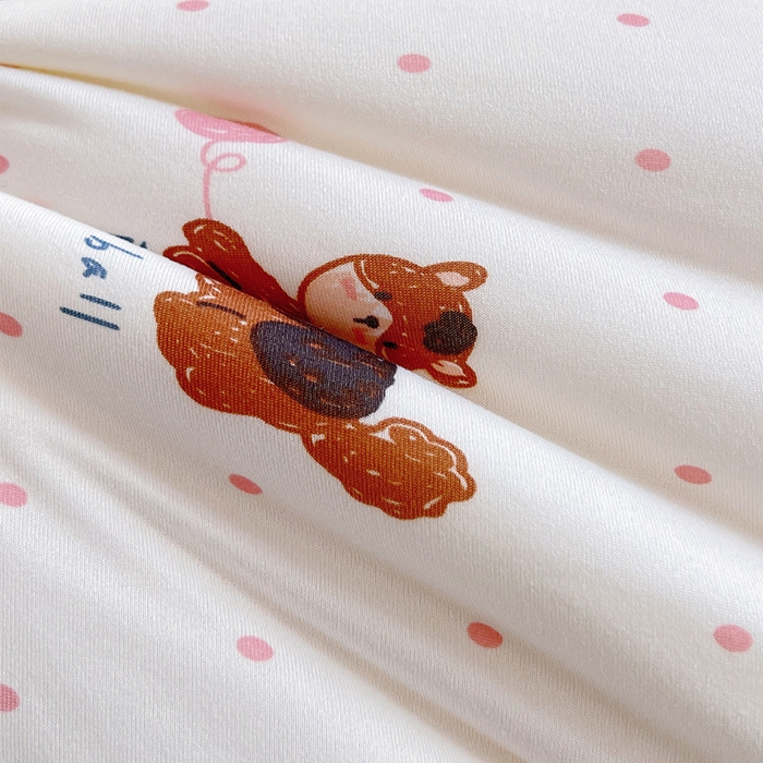 91家纺网 家纺一手货源 找家纺 天瑜家纺 2025新款针织棉豆豆绒大豆被冬被被子被芯 甜心粉