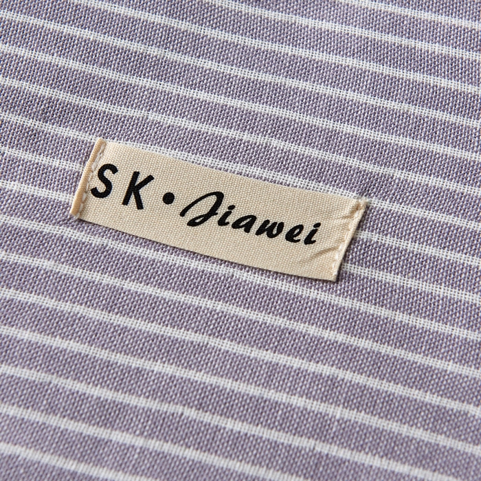 91家纺网 家纺一手货源 找家纺 朴尔家纺-毛巾被2025新款日式简约条纹全棉三层纱布枕巾 简约条纹枕巾浅紫-52*78一对