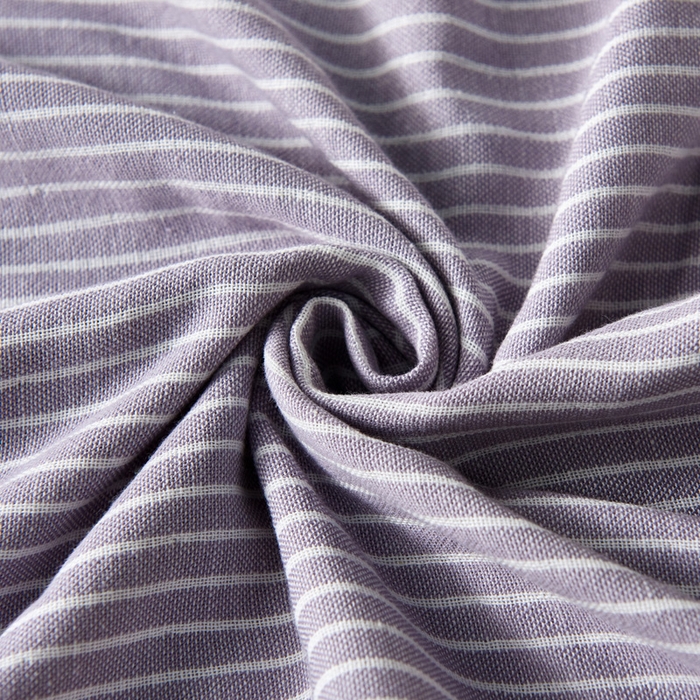 91家纺网 家纺一手货源 找家纺 朴尔家纺-毛巾被2025新款日式简约条纹全棉三层纱布枕巾 简约条纹枕巾浅紫-52*78一对