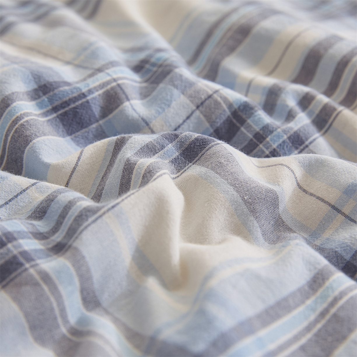 91家纺网 家纺一手货源 找家纺 晓时候 2025新款无印风亲肤水洗棉新疆棉花被可拆洗被子被芯冬被春秋被 霍格蓝