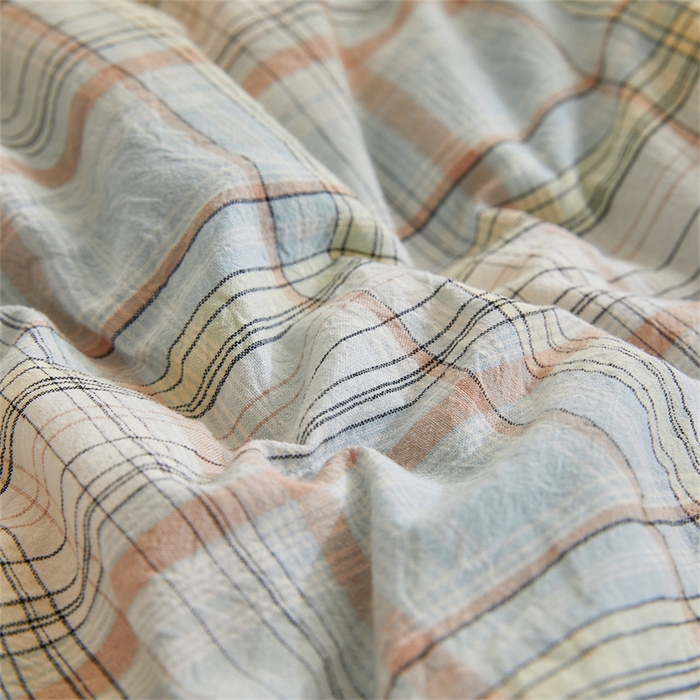 91家纺网 家纺一手货源 找家纺 晓时候 2025新款无印风亲肤水洗棉新疆棉花被可拆洗被子被芯冬被春秋被 米兰格