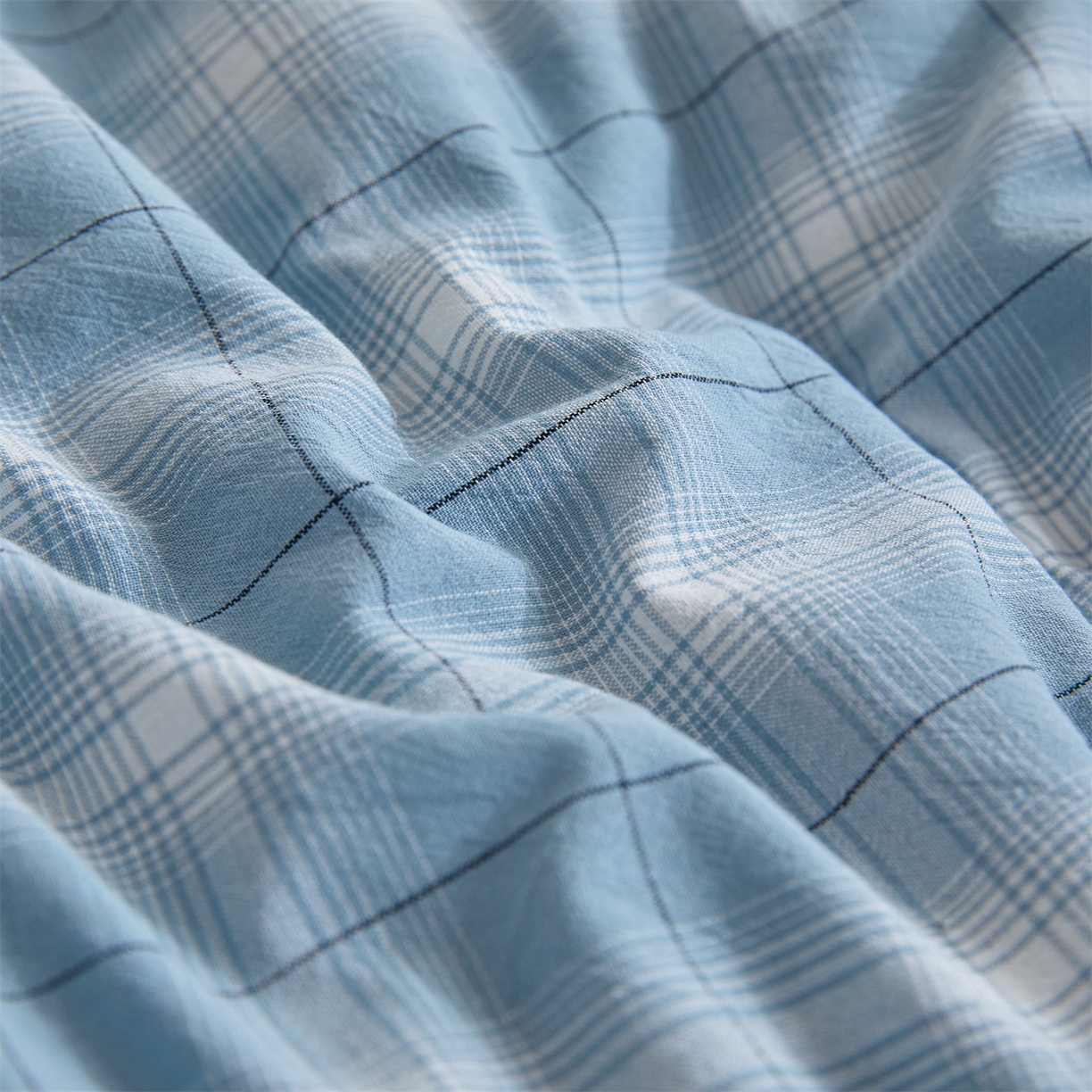 91家纺网 家纺一手货源 找家纺 晓时候 2025新款无印风亲肤水洗棉新疆棉花被可拆洗被子被芯冬被春秋被 森蓝格