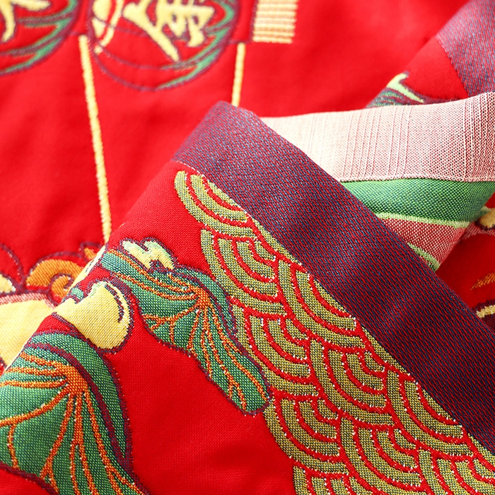 91家纺网 家纺一手货源 找家纺 朴尔家纺-毛巾被2025新款全棉加厚八层纱布喜庆民族风婚庆系列枕巾 年年有余 52x78cm枕巾一对