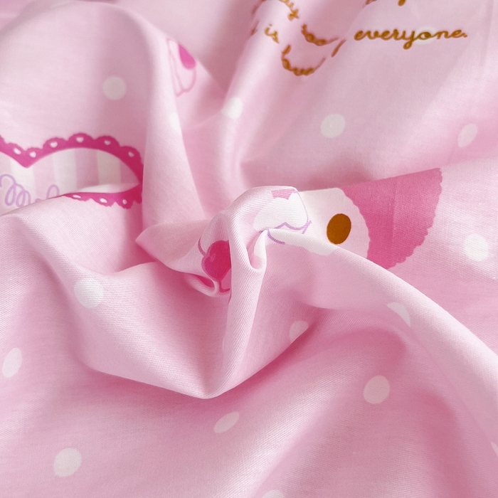 91家纺网 家纺一手货源 找家纺 吉咪兔 2025新款正版三丽鸥库洛米美乐蒂幼儿园被子三件套纯棉被褥六件套午睡爱心美乐蒂