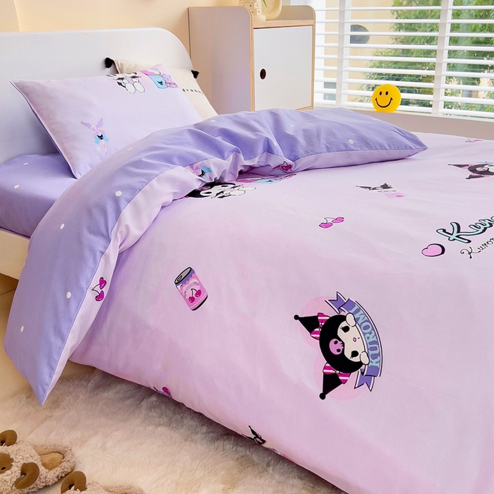 91家纺网 家纺一手货源 找家纺 吉咪兔 2025新款正版三丽鸥库洛米美乐蒂幼儿园被子三件套纯棉被褥六件套午睡蛋糕库洛米