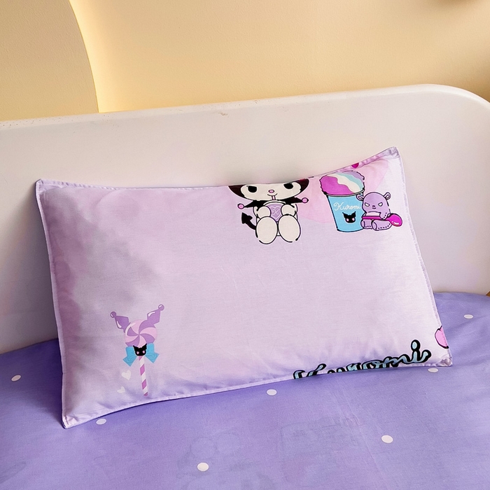 91家纺网 家纺一手货源 找家纺 吉咪兔 2025新款正版三丽鸥库洛米美乐蒂幼儿园被子三件套纯棉被褥六件套午睡蛋糕库洛米