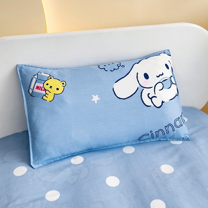 91家纺网 家纺一手货源 找家纺 吉咪兔 2025新款正版三丽鸥库洛米美乐蒂幼儿园被子三件套纯棉被褥六件套午睡调皮玉桂狗