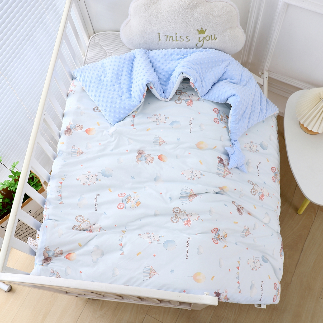 91家纺网 家纺一手货源 找家纺 （总）肖恩毯业 2025秋冬小海星款针织棉宝宝绒豆豆被