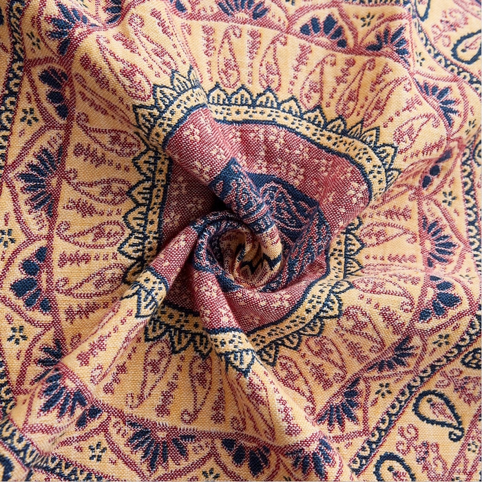 91家纺网 家纺一手货源 找家纺 朴尔家纺-毛巾被2025新款全棉多彩四层纱布枕巾 圈点幻想52*78枕巾一对