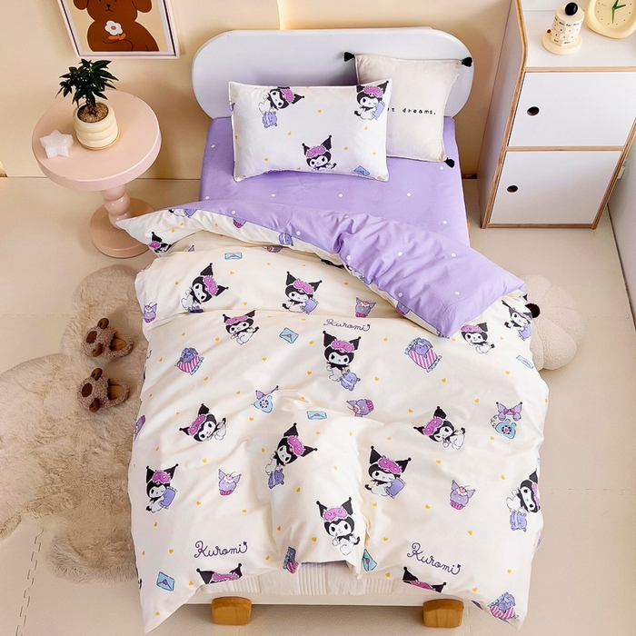 吉咪兔 2025新款正版三丽鸥库洛米美乐蒂幼儿园被子三件套纯棉被褥六件套午睡库洛米伙伴