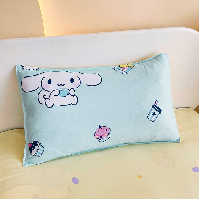 91家纺网 家纺一手货源 找家纺 吉咪兔 2025新款正版三丽鸥库洛米美乐蒂幼儿园被子三件套纯棉被褥六件套午睡牛奶玉桂狗