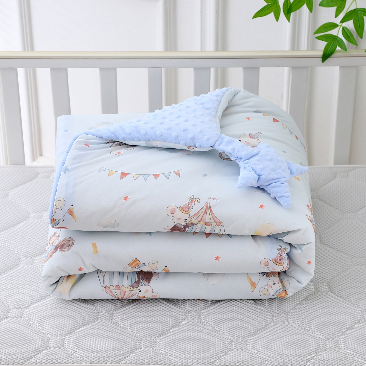 91家纺网 家纺一手货源 找家纺 （总）肖恩毯业 2025秋冬小海星款针织棉宝宝绒豆豆被