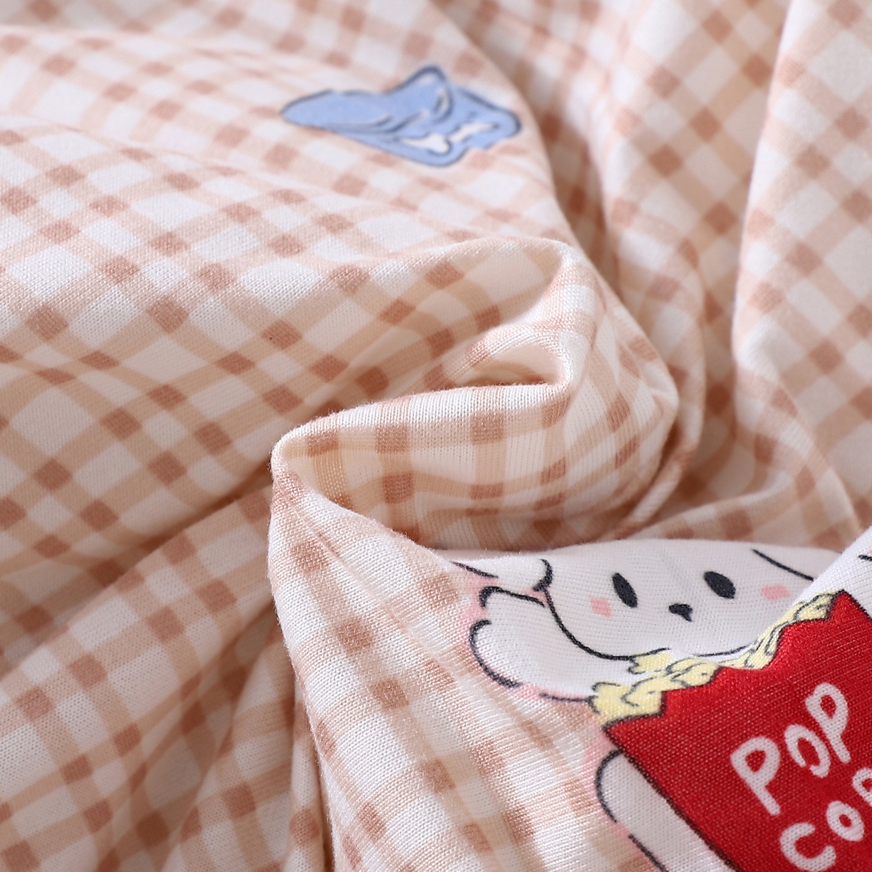 91家纺网 家纺一手货源 找家纺 肖恩毯业 2025秋冬小海星款针织棉宝宝绒豆豆被 小狗卷卷