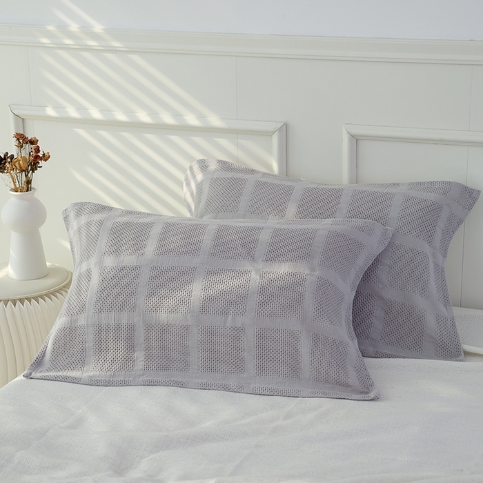 91家纺网 家纺一手货源 找家纺 （总）朴尔家纺-毛巾被2025新款新品全棉质朴方格风立体华夫格透气纱布枕巾