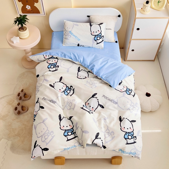 吉咪兔 2025新款正版三丽鸥库洛米美乐蒂幼儿园被子三件套纯棉被褥六件套午睡淘气帕恰狗