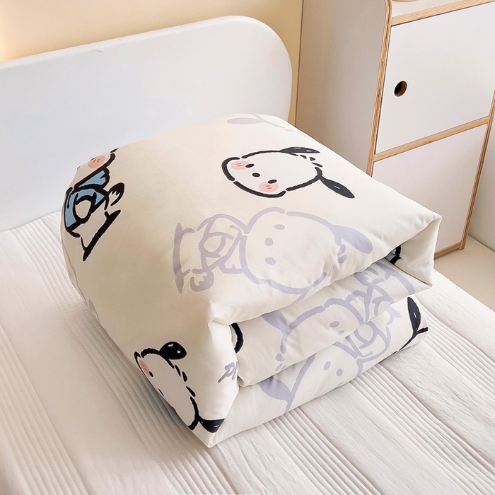 91家纺网 家纺一手货源 找家纺 吉咪兔 2025新款正版三丽鸥库洛米美乐蒂幼儿园被子三件套纯棉被褥六件套午睡淘气帕恰狗