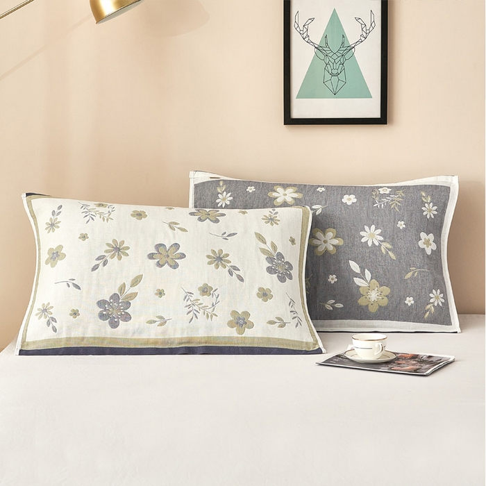 91家纺网 家纺一手货源 找家纺 （总）朴尔家纺-毛巾被2025新款全棉四层纱布休闲枕巾