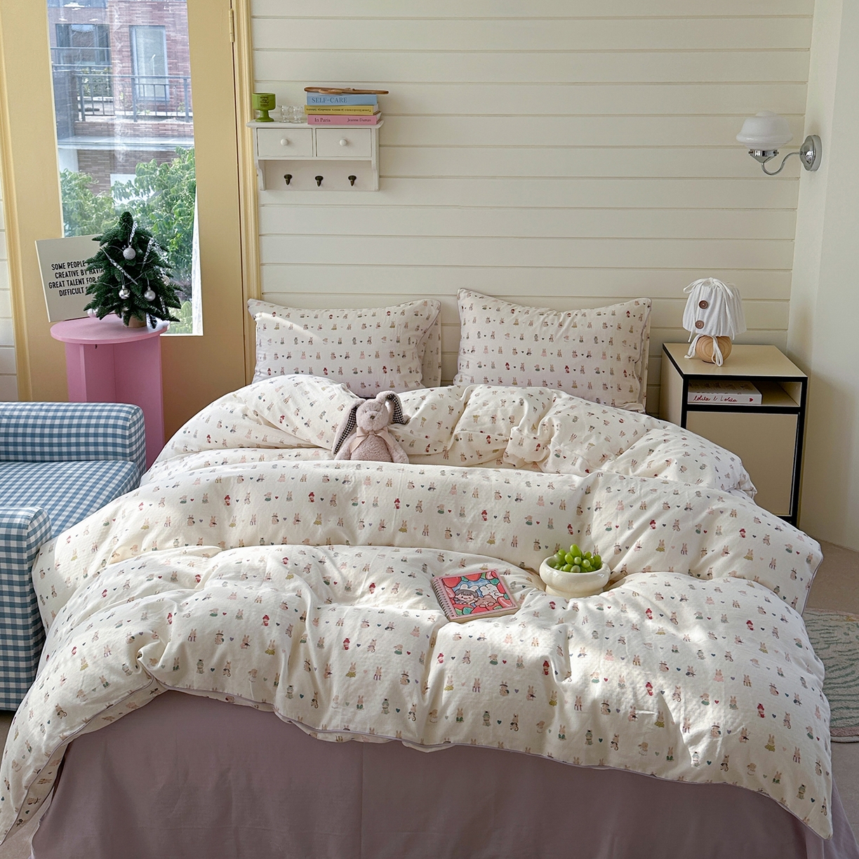 91家纺网 家纺一手货源 找家纺 （总）麦伦家居 2025新品嵌绳款全棉双层纱四件套