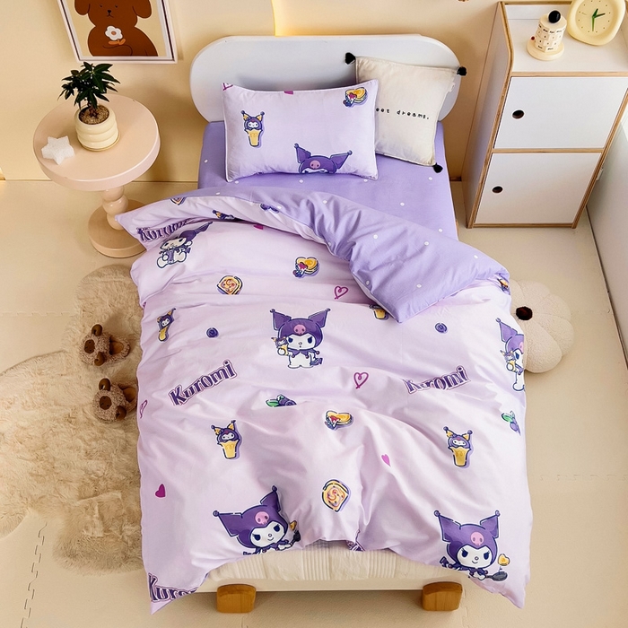 吉咪兔 2025新款正版三丽鸥库洛米美乐蒂幼儿园被子三件套纯棉被褥六件套午睡甜甜库洛米