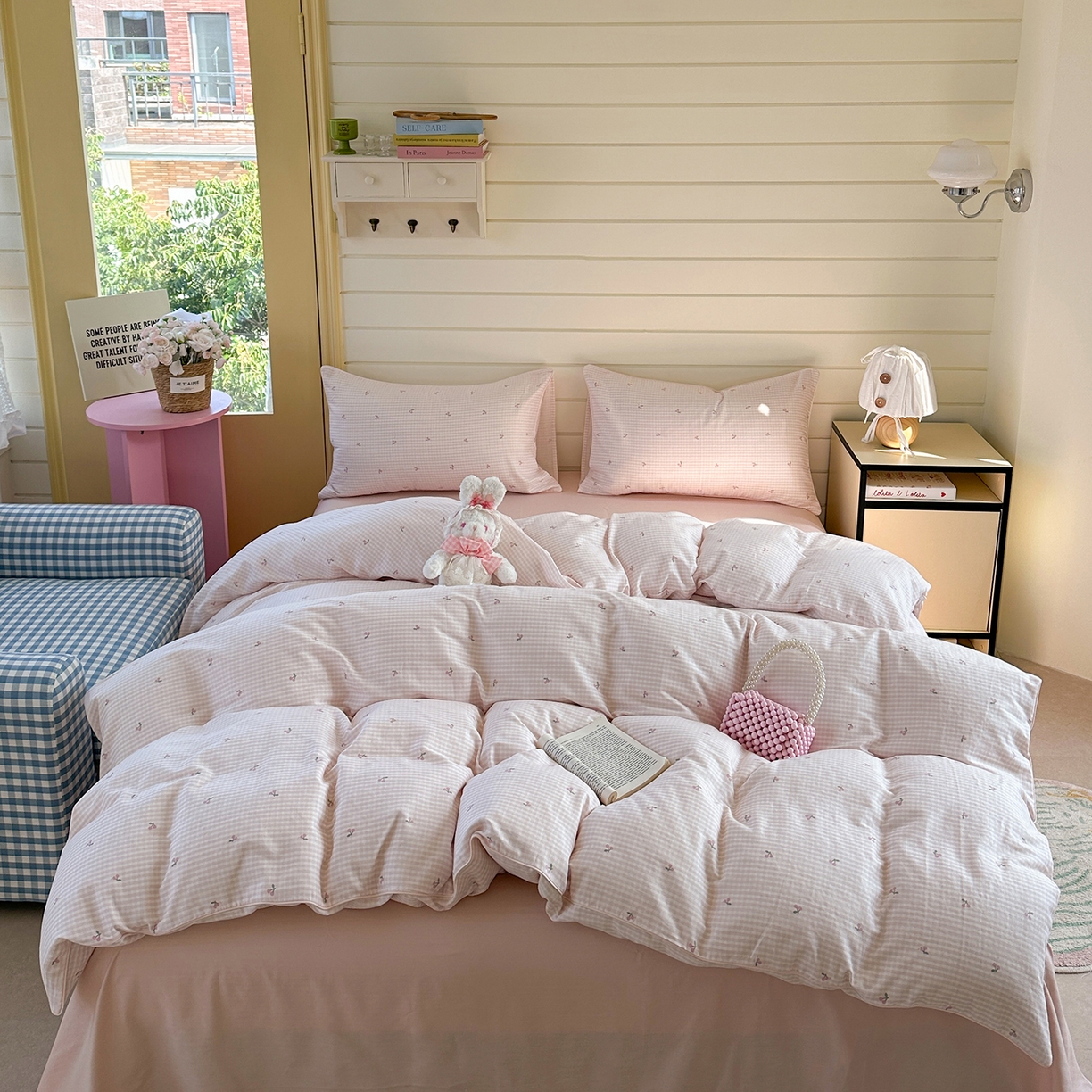 91家纺网 家纺一手货源 找家纺 （总）麦伦家居 2025新品嵌绳款全棉双层纱四件套