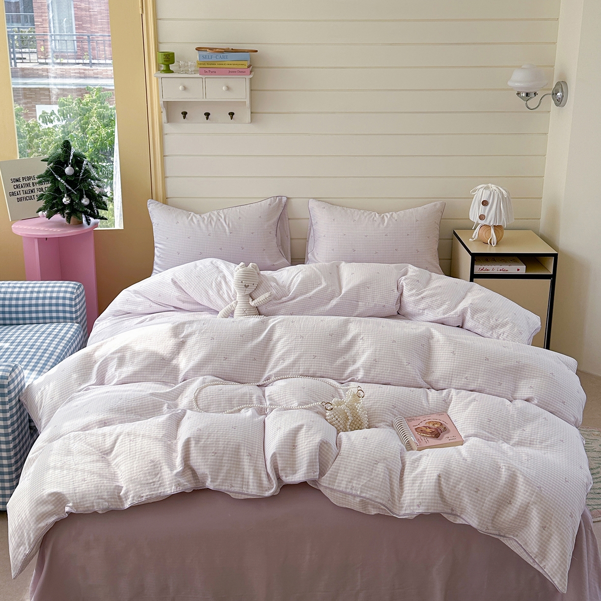 91家纺网 家纺一手货源 找家纺 （总）麦伦家居 2025新品嵌绳款全棉双层纱四件套