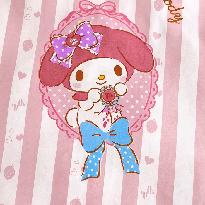 91家纺网 家纺一手货源 找家纺 吉咪兔 2025新款正版三丽鸥库洛米美乐蒂幼儿园被子三件套纯棉被褥六件套午睡条纹美乐蒂