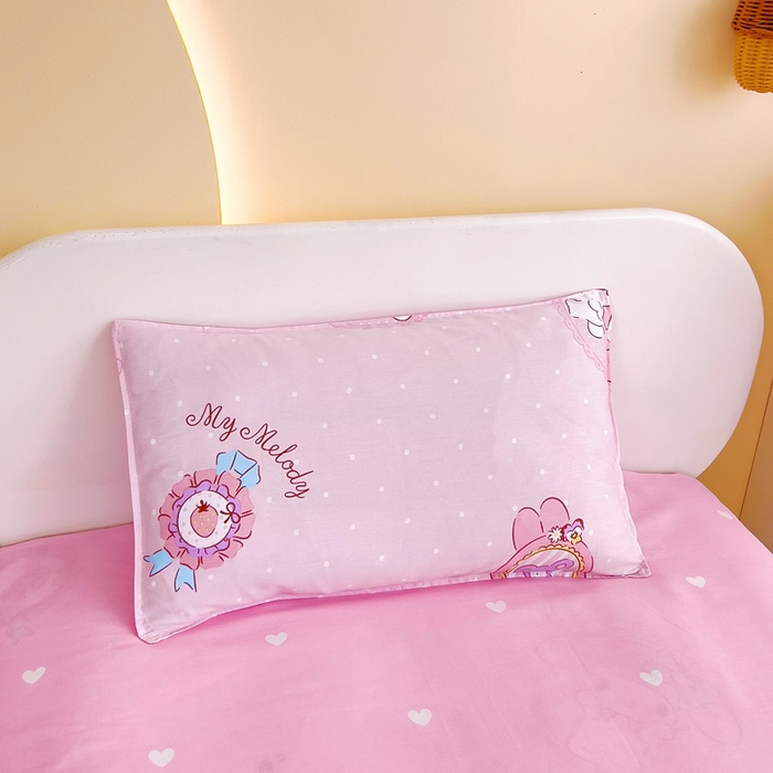 91家纺网 家纺一手货源 找家纺 吉咪兔 2025新款正版三丽鸥库洛米美乐蒂幼儿园被子三件套纯棉被褥六件套午睡小兔美乐蒂