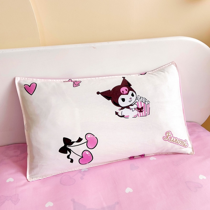 91家纺网 家纺一手货源 找家纺 吉咪兔 2025新款正版三丽鸥库洛米美乐蒂幼儿园被子三件套纯棉被褥六件套午睡樱桃库洛米