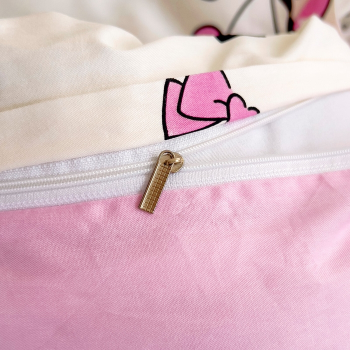 91家纺网 家纺一手货源 找家纺 吉咪兔 2025新款正版三丽鸥库洛米美乐蒂幼儿园被子三件套纯棉被褥六件套午睡樱桃库洛米