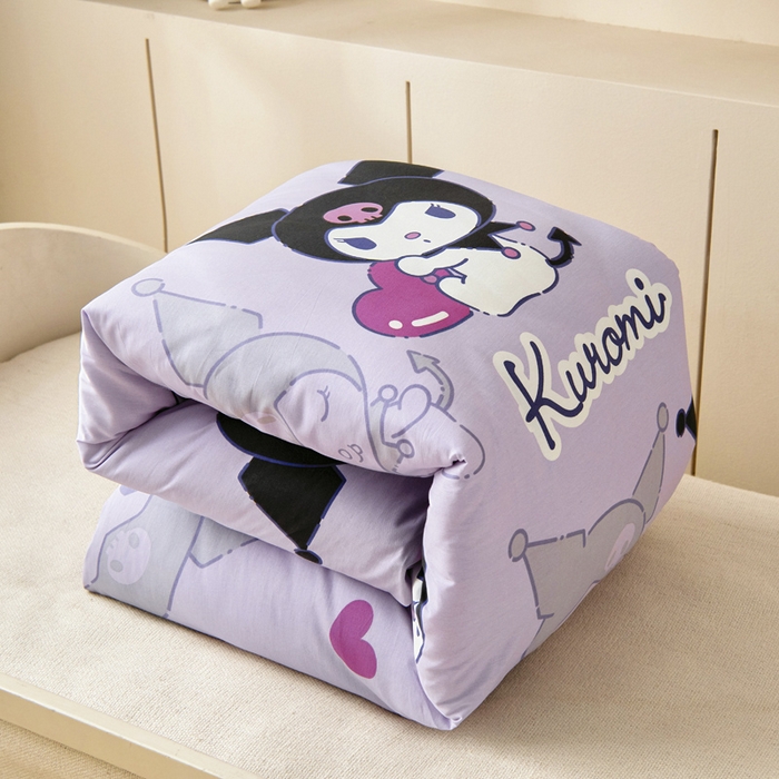 91家纺网 家纺一手货源 找家纺 吉咪兔 2025新款正版三丽鸥库洛米美乐蒂幼儿园被子三件套纯棉被褥六件套午睡巴洛库洛米