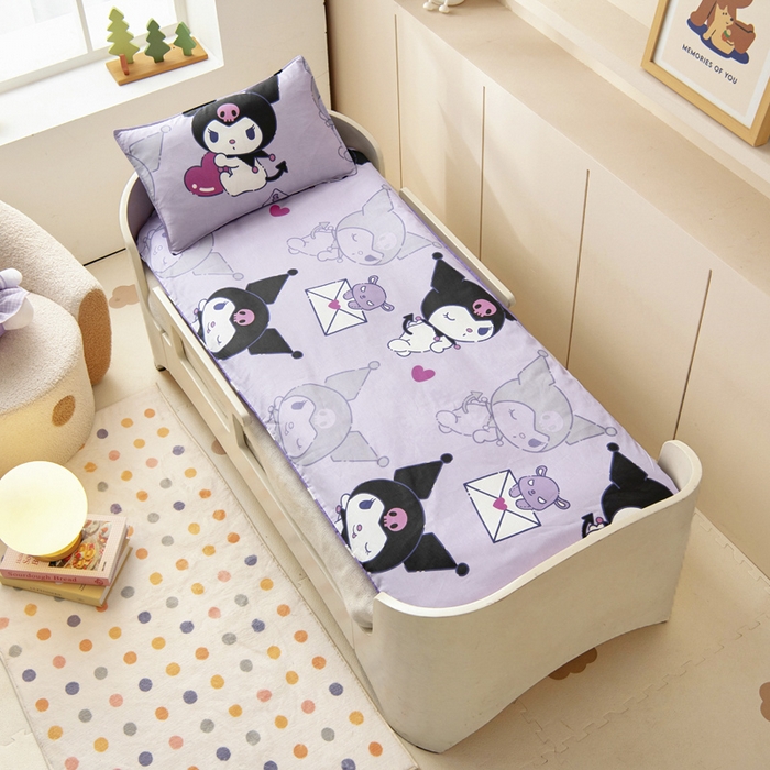 91家纺网 家纺一手货源 找家纺 吉咪兔 2025新款正版三丽鸥库洛米美乐蒂幼儿园被子三件套纯棉被褥六件套午睡巴洛库洛米