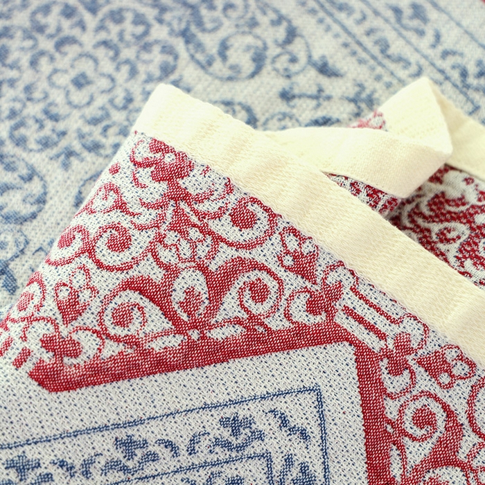 91家纺网 家纺一手货源 找家纺 朴尔家纺-毛巾被2025新款彩棉国潮风全棉六层纱布枕巾 芳华-枕巾