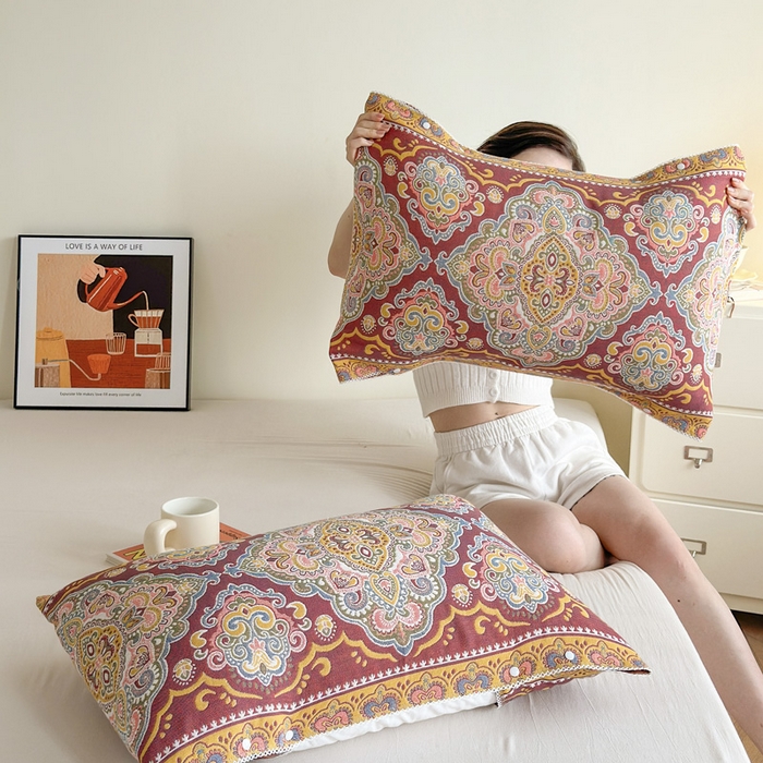 91家纺网 家纺一手货源 找家纺 （总）朴尔家纺-毛巾被2025新款半包可调节暗扣魔术全棉三层纱布枕巾