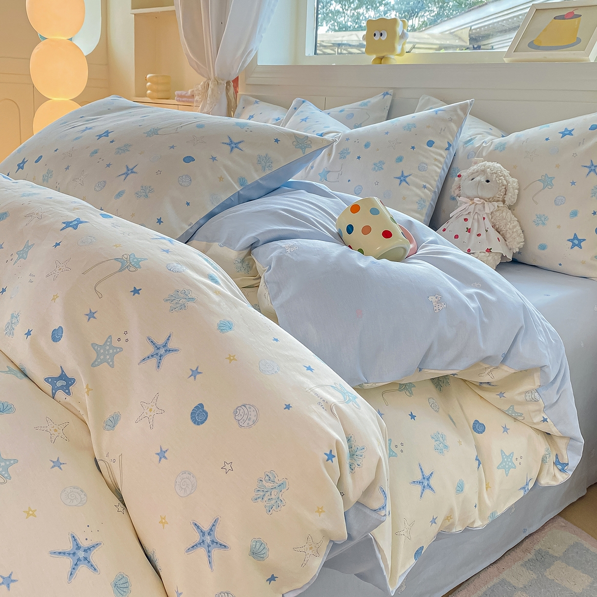 91家纺网 家纺一手货源 找家纺 （总）黑马家居 2025新款13070全棉田园小清新四件套系列