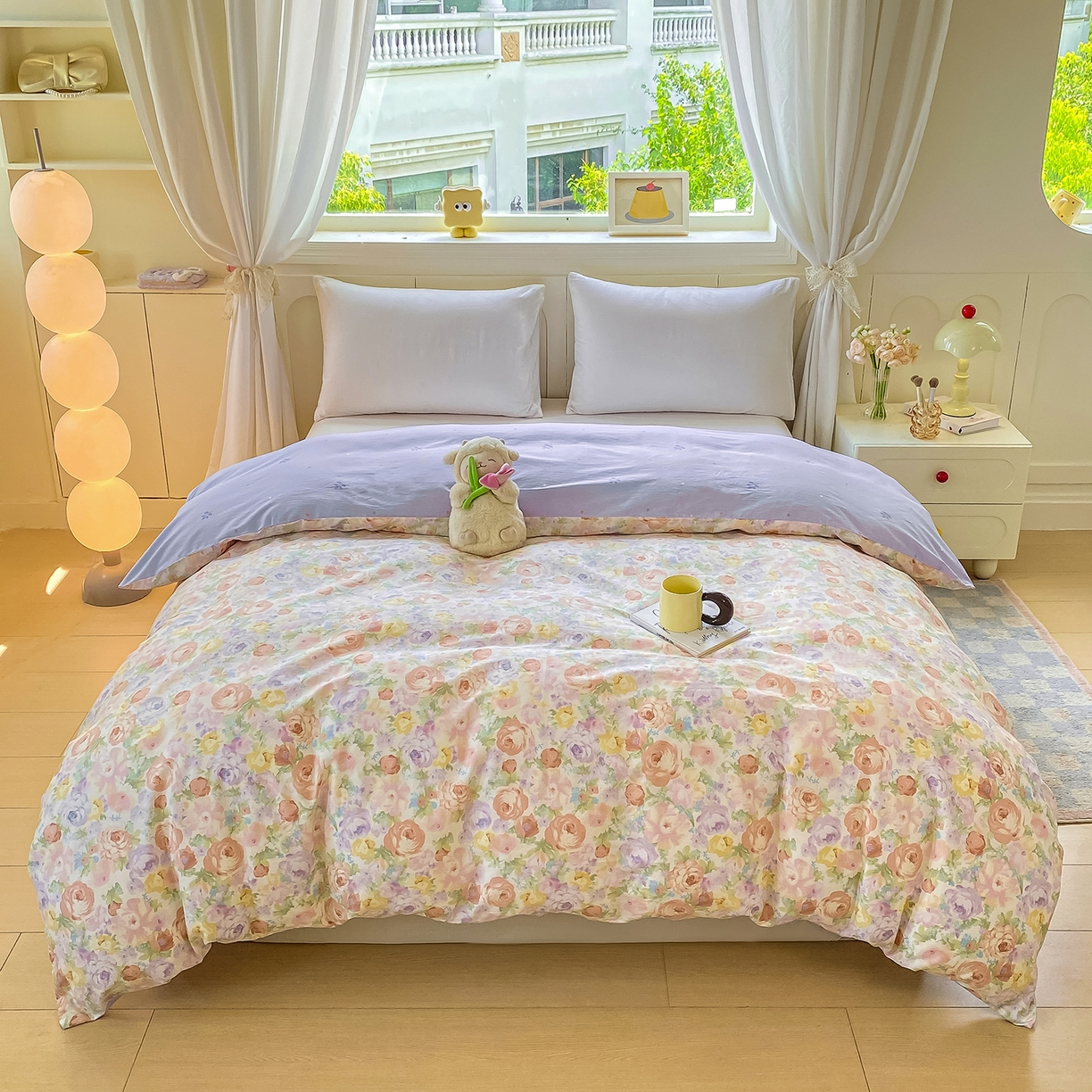 91家纺网 家纺一手货源 找家纺 （总）黑马家居 2025新款13070全棉田园小清新单品被套系列