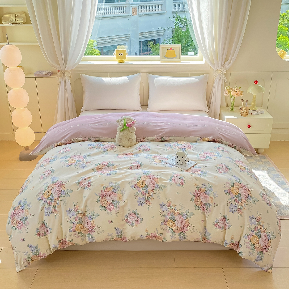 91家纺网 家纺一手货源 找家纺 （总）黑马家居 2025新款13070全棉田园小清新单品被套系列