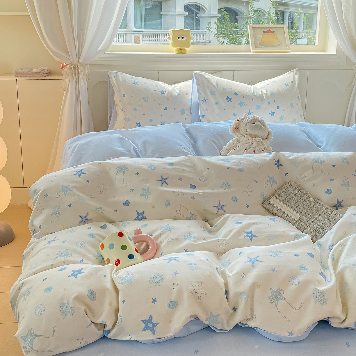 91家纺网 家纺一手货源 找家纺 黑马家居 2025新款13070全棉田园小清新单品被套系列 花漾